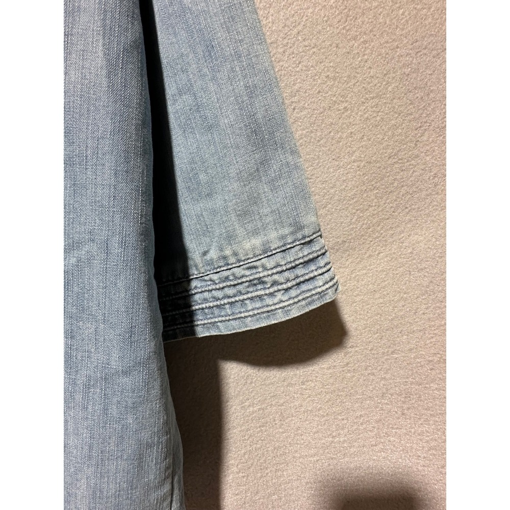 Martha Stewart Everyday Denim Tunic Top Womens Boat Neck 3/4 Sleeve Size Small - Picture 5 of 9